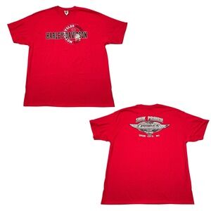 Harley-Davidson‎ Shirt Mens 2XL Red Sauk Prairie Motorcycle Graphic 2011 NWT
